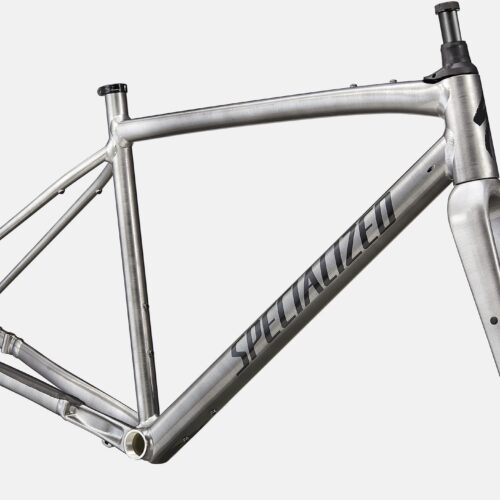 2023 Specialized DIVERGE E5 EVO FRAMESET – Large, Gloss Brushed Smoked Liquid Metal/Black