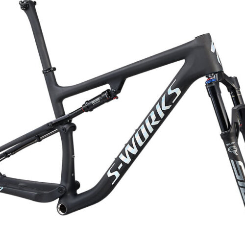 2021 Specialized S-Works Epic 29″ Mountain Frameset – Medium, SATIN GLOSS CARBON/WHITE SPECTRAFLAIR