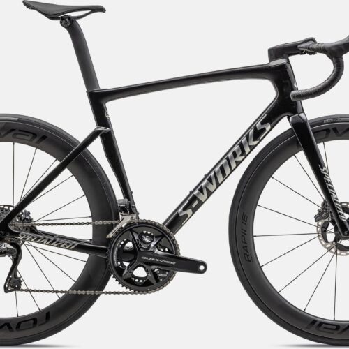 2023 Specialized S-Works Tarmac SL7 – Shimano Dura-Ace Di2 Complete Road Bike – 54cm, Gloss Black Pearl Granite Over Carbon / Chrome