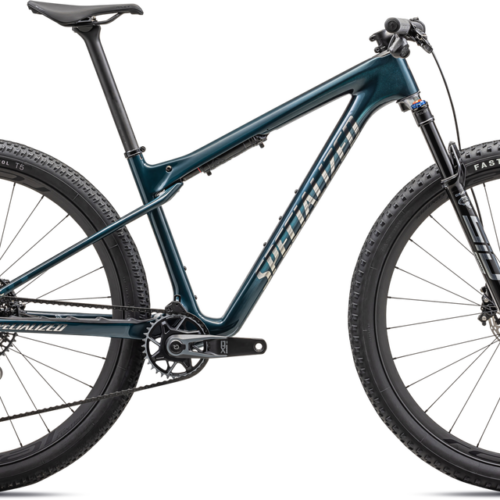 2023 Specialized Epic World Cup Pro 29″ Carbon Mountain Bike – Small, GLOSS DEEP LAKE METALLIC / CHROME