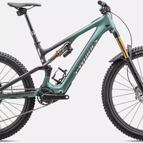 2024 Specialized S-Works Turbo Levo SL 29″ Carbon Mountain Bike – S1, SATIN CHAMELEON PEARL / CARBON / CHROME